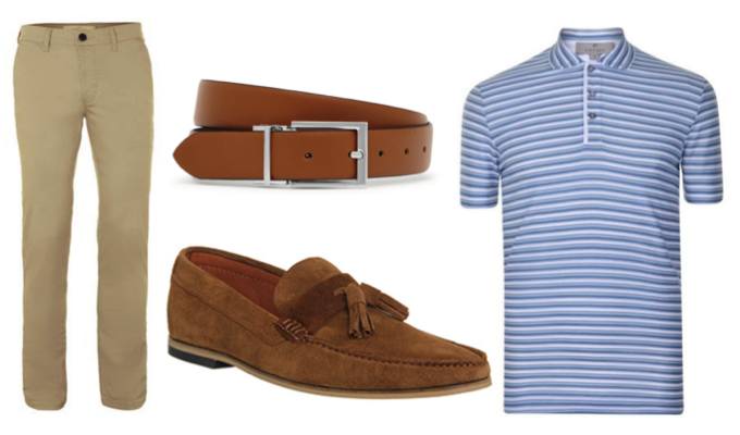 Loafers and polo outlet shirt