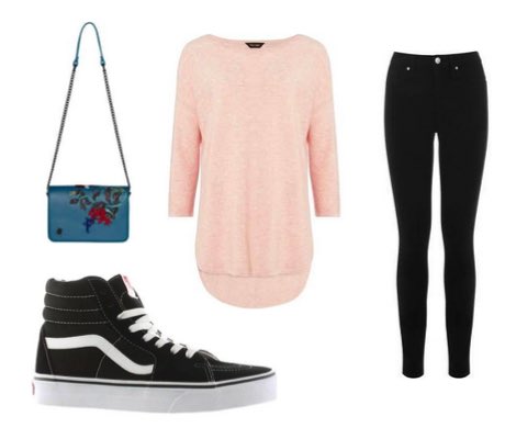 cute outfits to wear with black vans