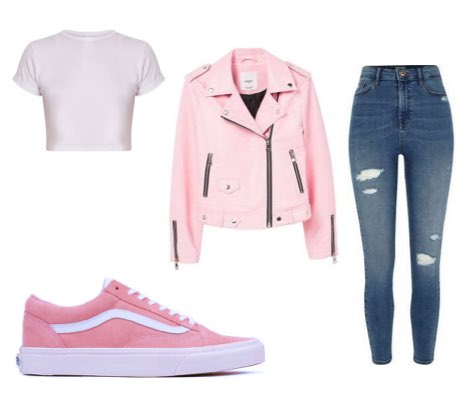 outfit with pink vans