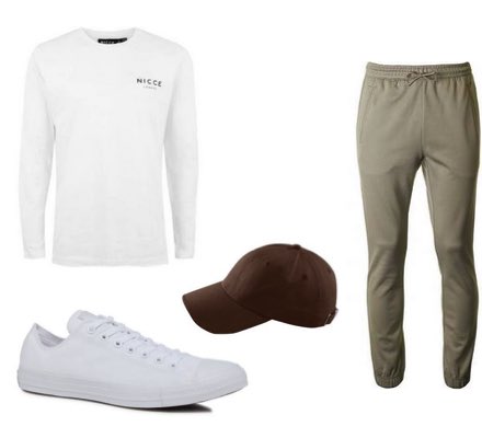 white converse mens outfit