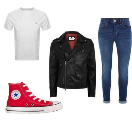 red converse men outfit