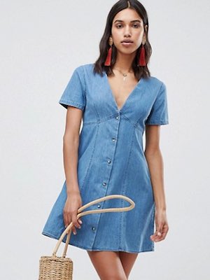 Denim sales tea dress