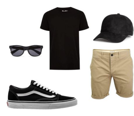 black vans with shorts