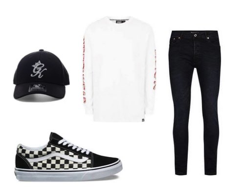outfits for black and white vans