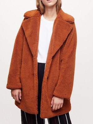 Miss selfridge outlet teddy bear coat