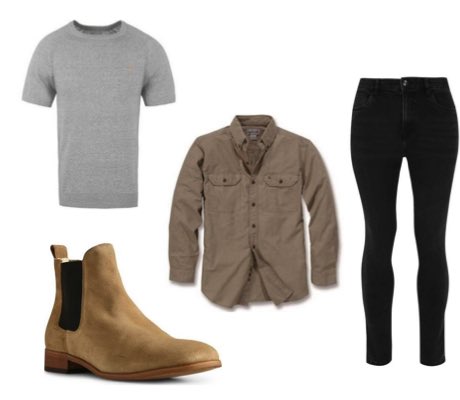 tan and black chelsea boots
