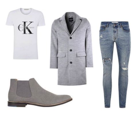 mens grey boots outfit